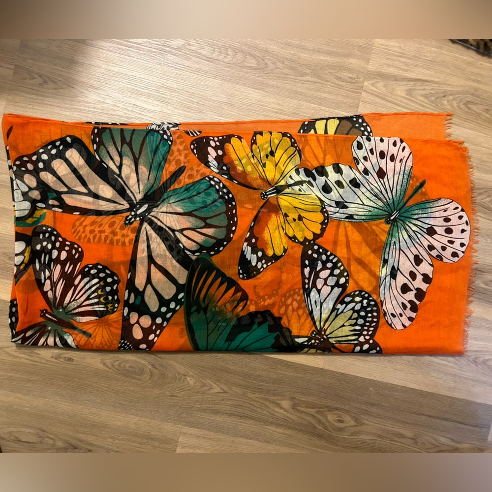 Beautiful Saturated Color Butterfly Scarf